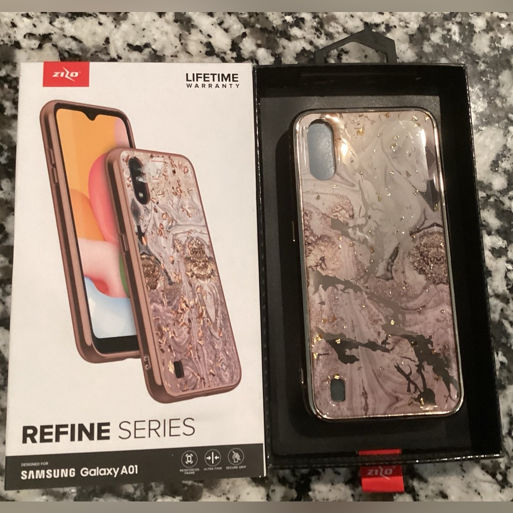 Refine Series Case for Samsung Galaxy A01 - Gold and Pink